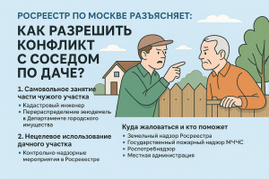 Как разрешить конфликт с соседом по даче — разъяснения Росреестра по Москве
